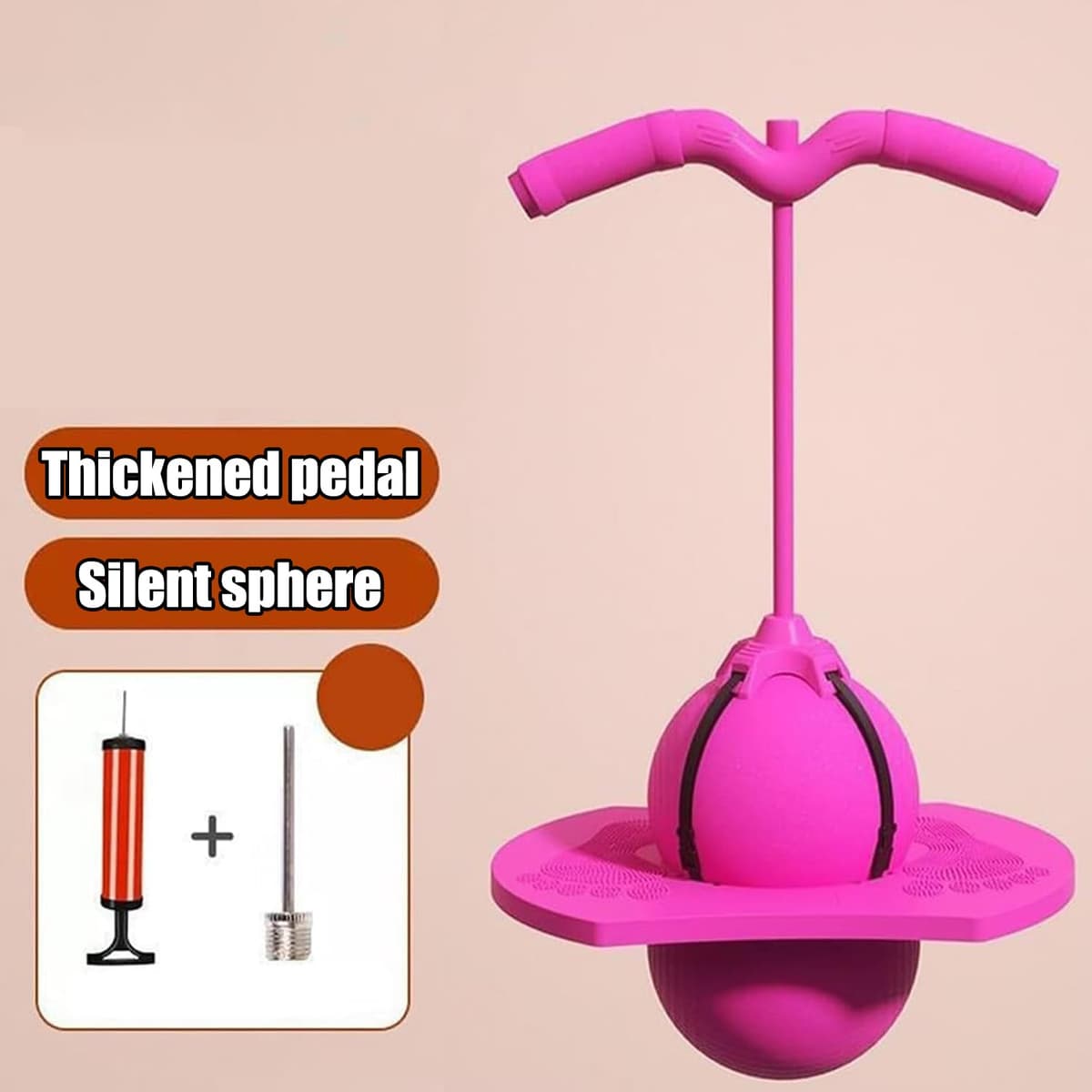 JOYTIX Balón Saltarín Equilibrio Niños, Pogo Ball con Asa, Base Antideslizante, Juguete Interior & Exterior, Deporte y Fitness para Niños y Adultos (Violeta) — view 2