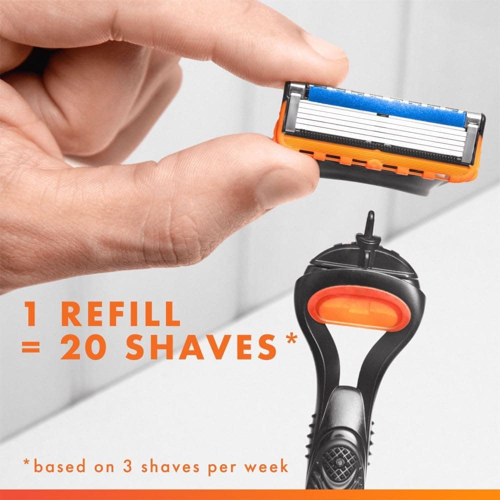 Gillette Fusion5 Razor for Men with Precision Trimmer, 1 Handle Plus 10 Blade Refills, 5-Blade System for Close, Long-Lasting Shave, Lubrastrip for Smooth Glide — view 2
