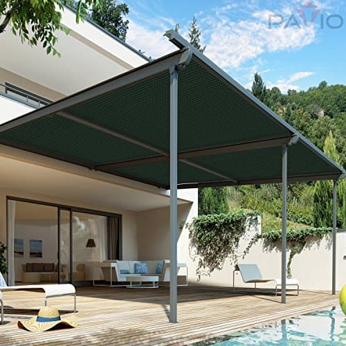 Patio 8' x 40' Sun Shade Fabric Roll 6/8/12 FT Shade Cloth for Patio, Outdoor Mesh Sail Sun Shades Canopy Replacement Pergola Cover for Backyard Deck Porch, Green — view 4