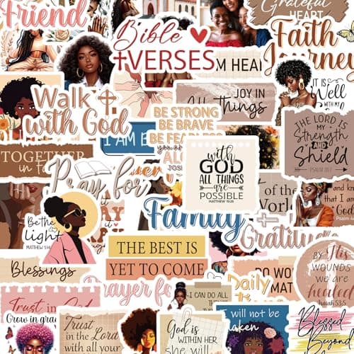 Vemfare 50 Pcs Prayer Board Supplies Black Women Prayer Stickers for Women