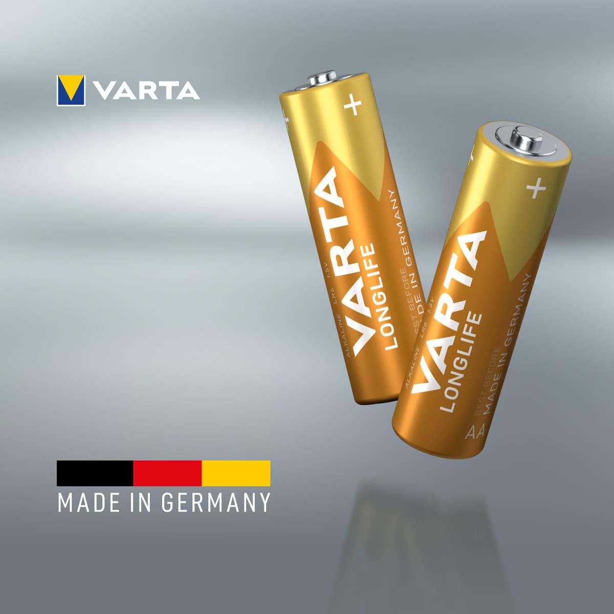 Varta Pila Longlife Power AA Mignon LR06 (paquete de 10 unidades), pila alcalina - «Made in Germany» - Adecuado para juguetes, linternas, mandos y otros aparatos que funcionan con pilas — view 2