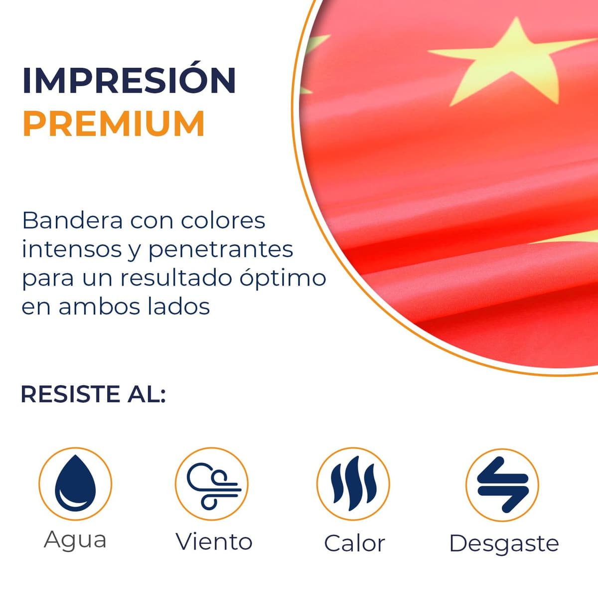 AZ FLAG - Bandera China - 90x60 cm - Bandera China 100% Poliéster Con Ojales de Metal integrados - 50g - Colores Vivos Y Resistente A La Decoloración — view 3