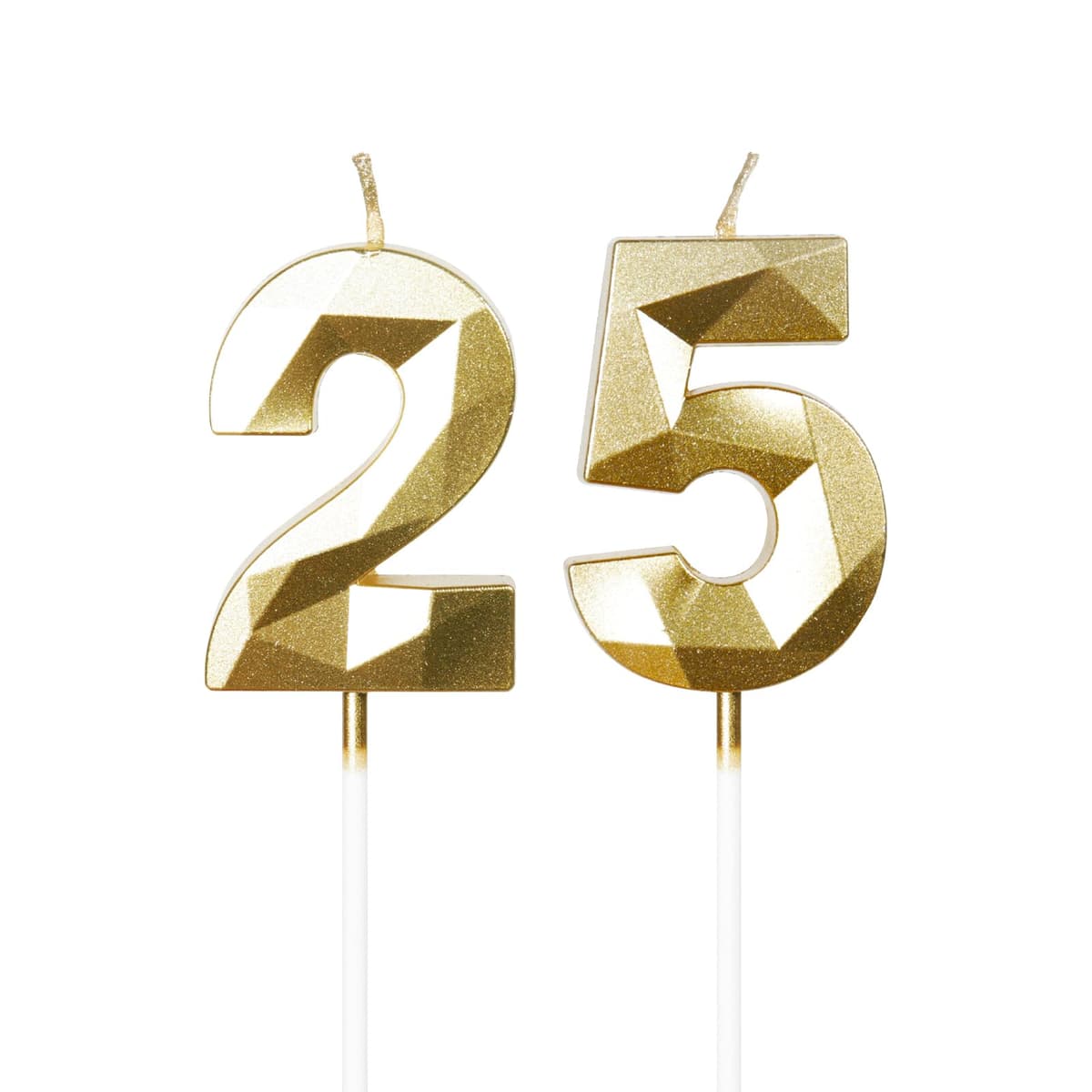 Yiran 50th Birthday Candles, Gold Number 50 Happy Birthday Candles, Cake Topper Decorations for Birthday Party, Wedding Anniversary Celebration Supply — view 104