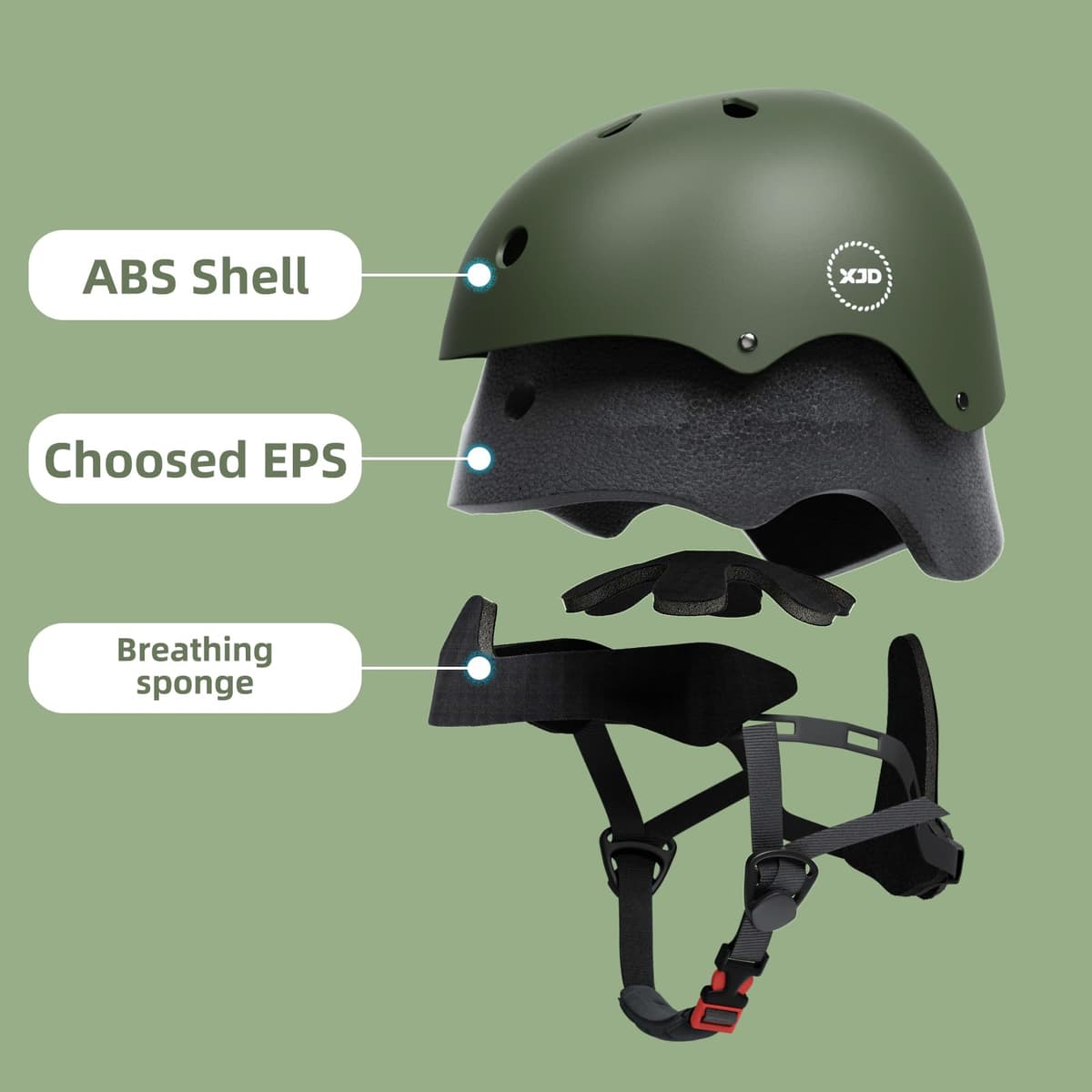 XJD Casco de Ciclismo para Niños Ajustable Casco Bicicleta Niño Casco Infantil Patinete Rollerskate de 3 a 14 Años Protecciones para Múltiples Deportes — view 36