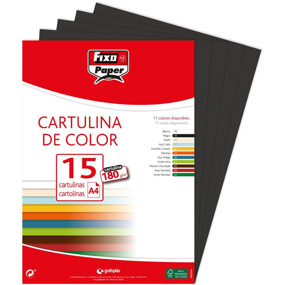 Fixo Paper 11110470 - Pack de 100 – Cartulina blanca A4, 180g — view 14