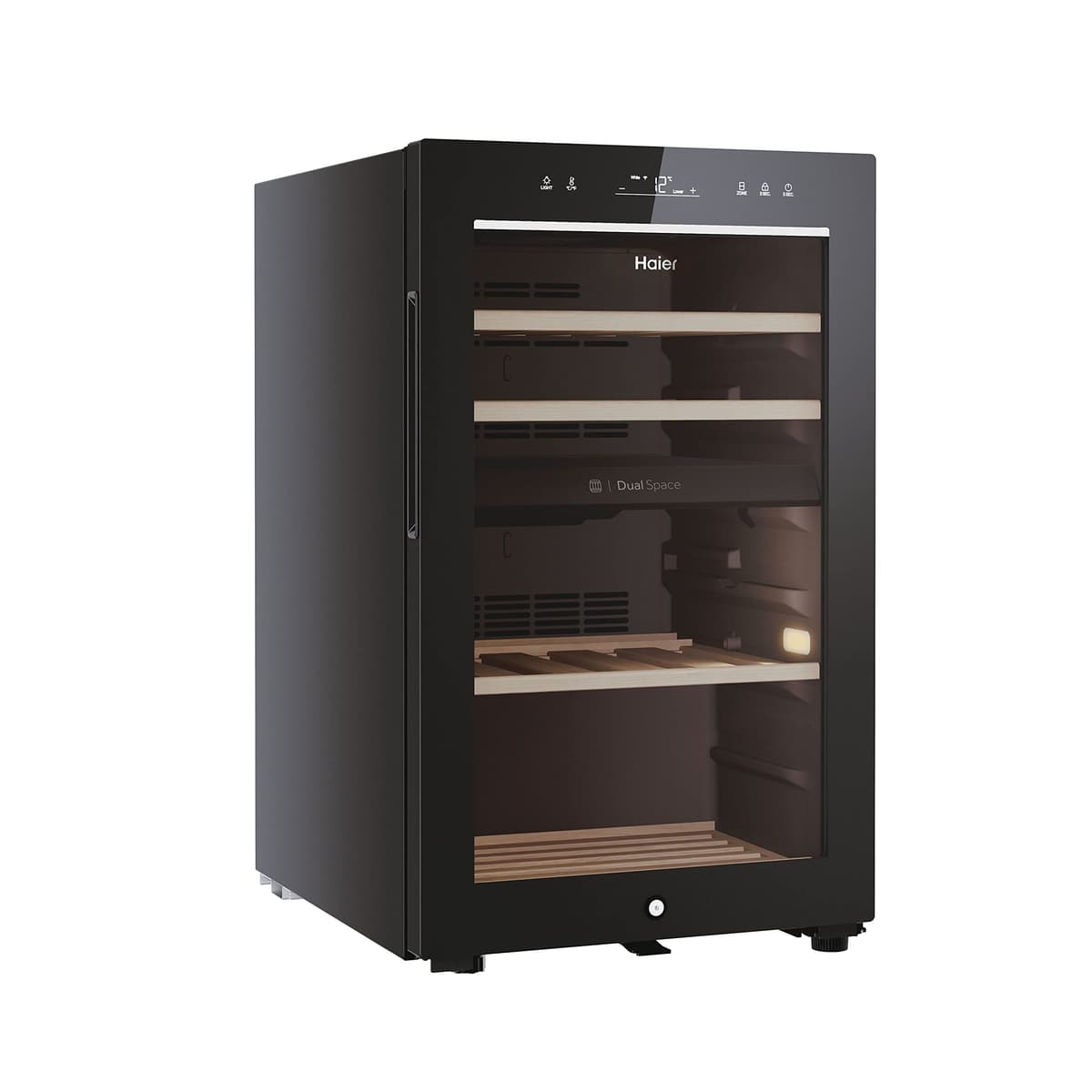 Haier HWS42GDAU1 Freestanding Wine Cooler, 1 door, 42 Bottles, 82cm Tall, Black [Energy Class G] — view 3