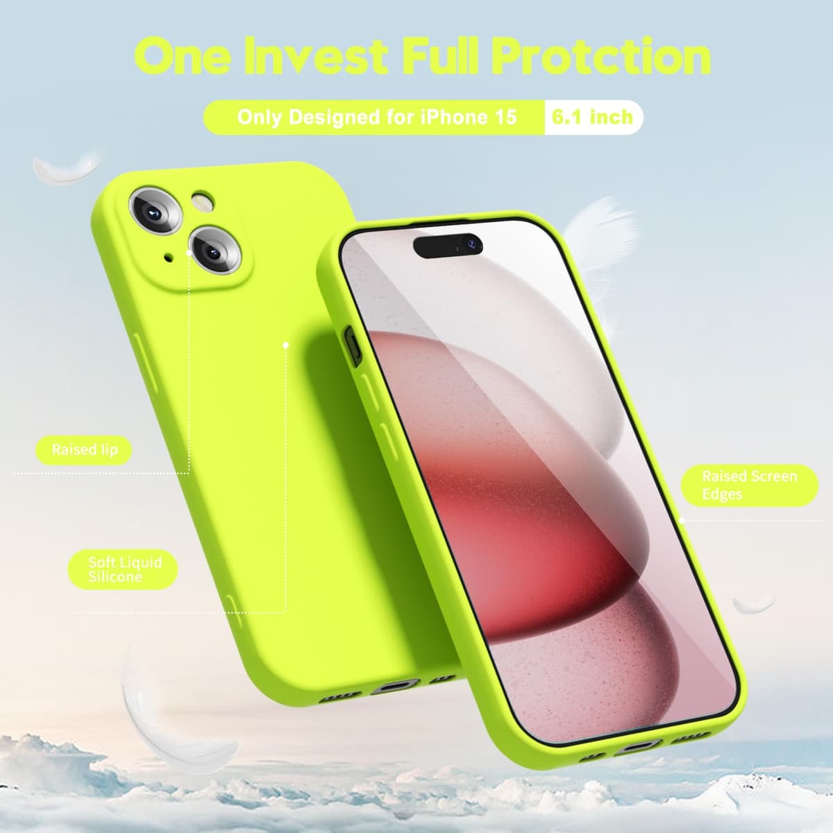 oakxco for iPhone 17 Pro Max Phone Case Liquid Silicone, Cute Thin Slim Grip Soft Rubber Gel for Women Men, Smooth Matte TPU Plain Solid Color Girly Simple Case with Camera Cover, Light Pink — view 1672