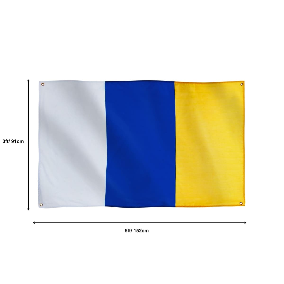 Runesol Cornwall Flag - 91x152cm, 3ft x 5ft, Cornish Flag, 4 Grommets, Eyelet in Every Corner, Premium Quality, Inside & Outside Use, Vivid Colours — view 1244
