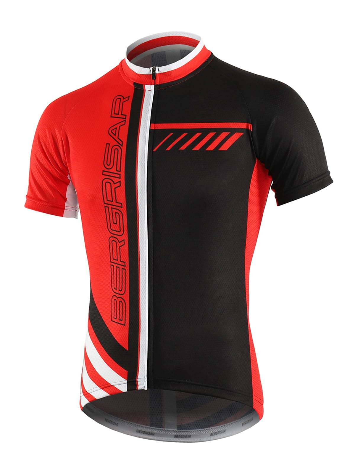 BERGRISAR Camiseta de Ciclismo de Manga Corta para Hombre, 3+1 Bolsillos con Cremallera — view 10