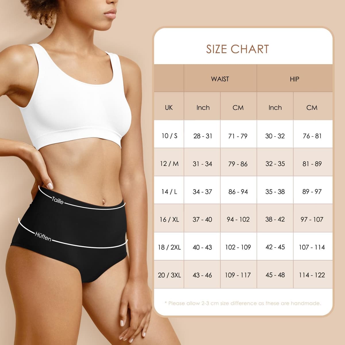 YouShow Women's Knickers High Waist Cotton Underwear for Women Ladies Full Briefs Pant Multiple Colors and Sizes 5 Pack — view 5