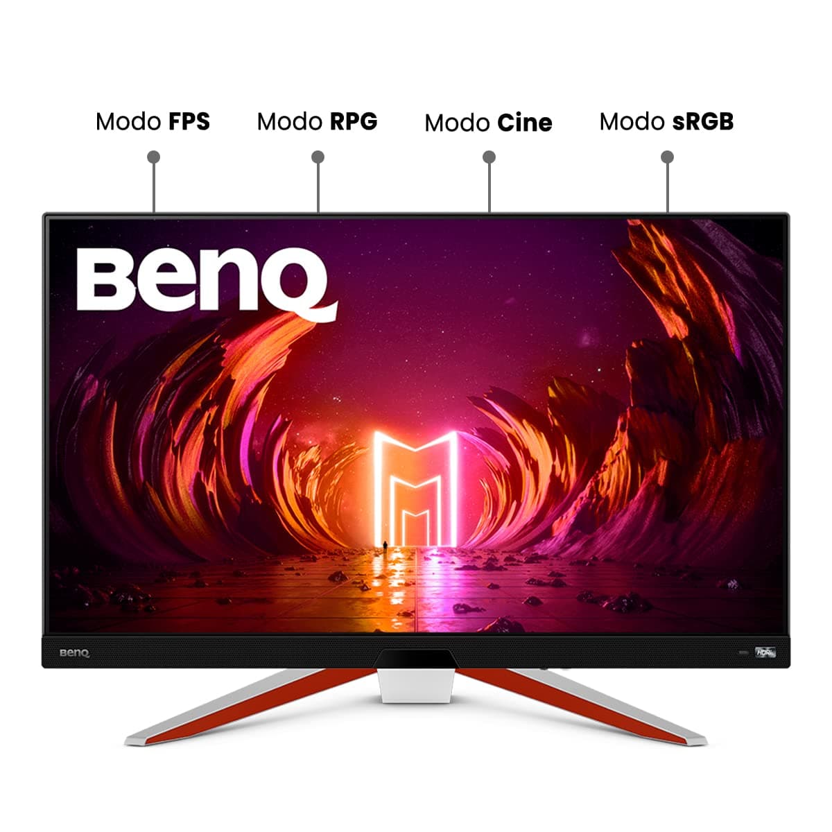 BenQ MOBIUZ EX2710U Monitor Gaming Blanco 27” 4K UHD IPS, 144Hz, 1ms, HDR600, HDMI 2.1 48Gbps, VRR para PS5, FreeSync Premium, 98% P3, Control Remoto, Eye-Care, Altavoces 2.1 — view 5