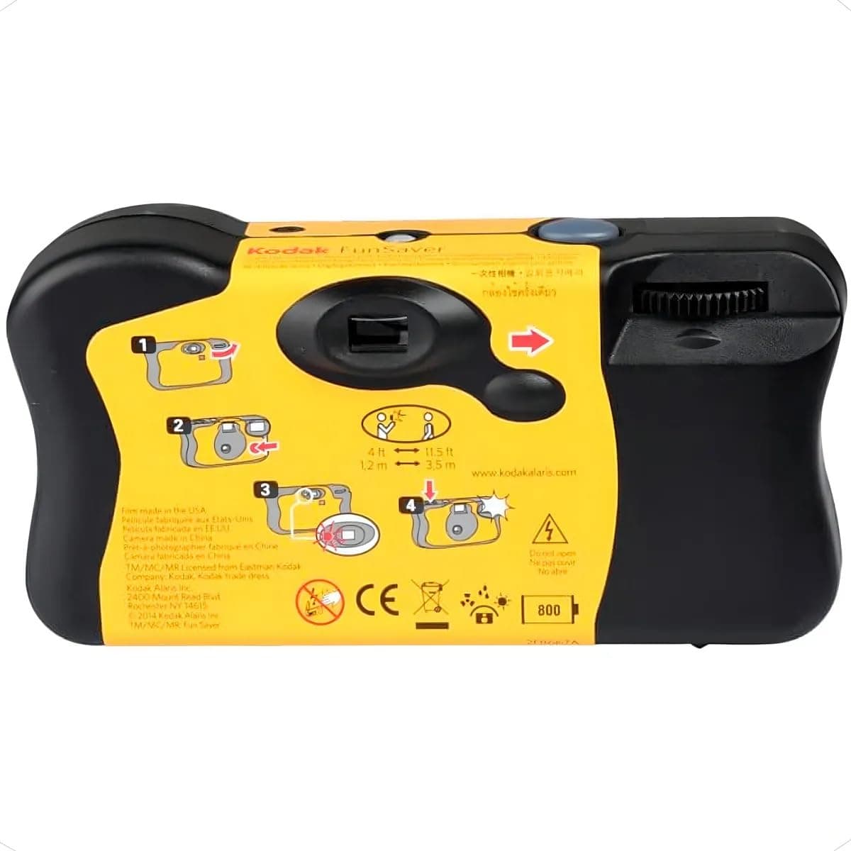 Kodak Fun Saver Disposable Camera with Flash – 27 Exposures, 35mm Film, Ready to Use, Ideal for Indoor and Outdoor Photography, Holidays and — view 4