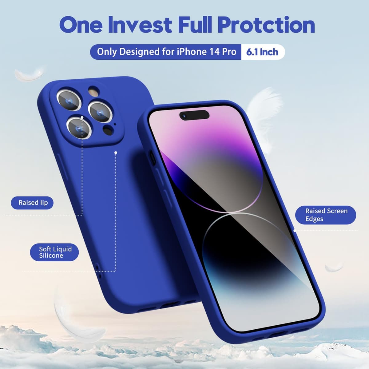 oakxco for iPhone 17 Pro Max Phone Case Liquid Silicone, Cute Thin Slim Grip Soft Rubber Gel for Women Men, Smooth Matte TPU Plain Solid Color Girly Simple Case with Camera Cover, Light Pink — view 1013