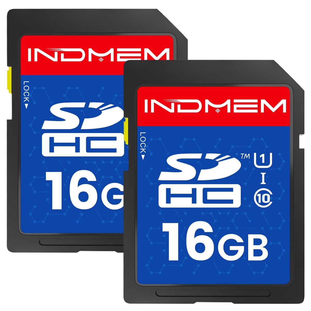 SD Card 16GB, UHS-I SDHC U1 Class 10 High Speed Memory for Digital Camera, Computer, Trail Camera 2 Packs
