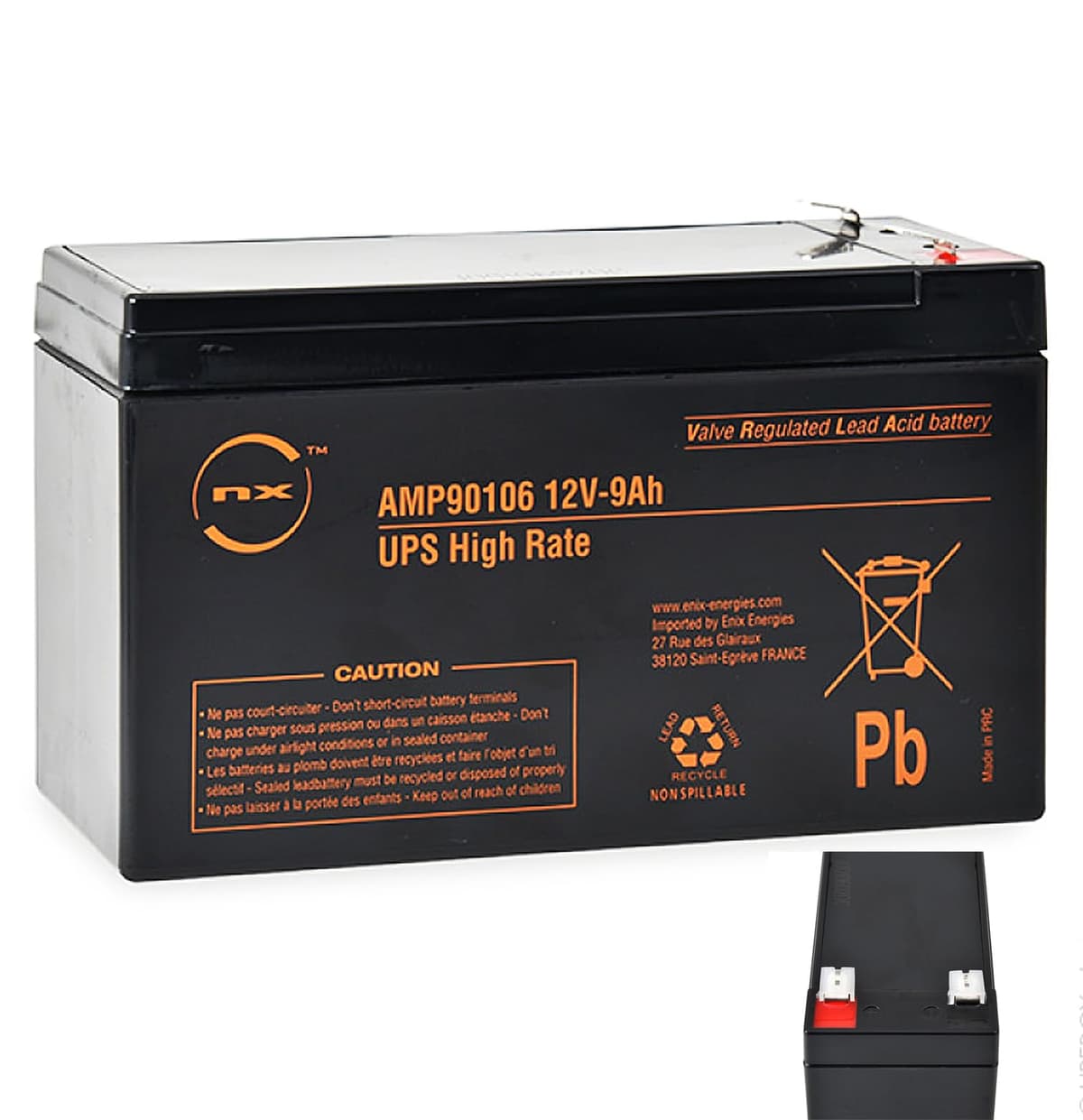 6V Rechargeable Lead Acid Battery 2.8Ah | 6 Volt General Purpose Battery for Alarms, Emergency Lighting, UPS Backup & Security Systems — view 4