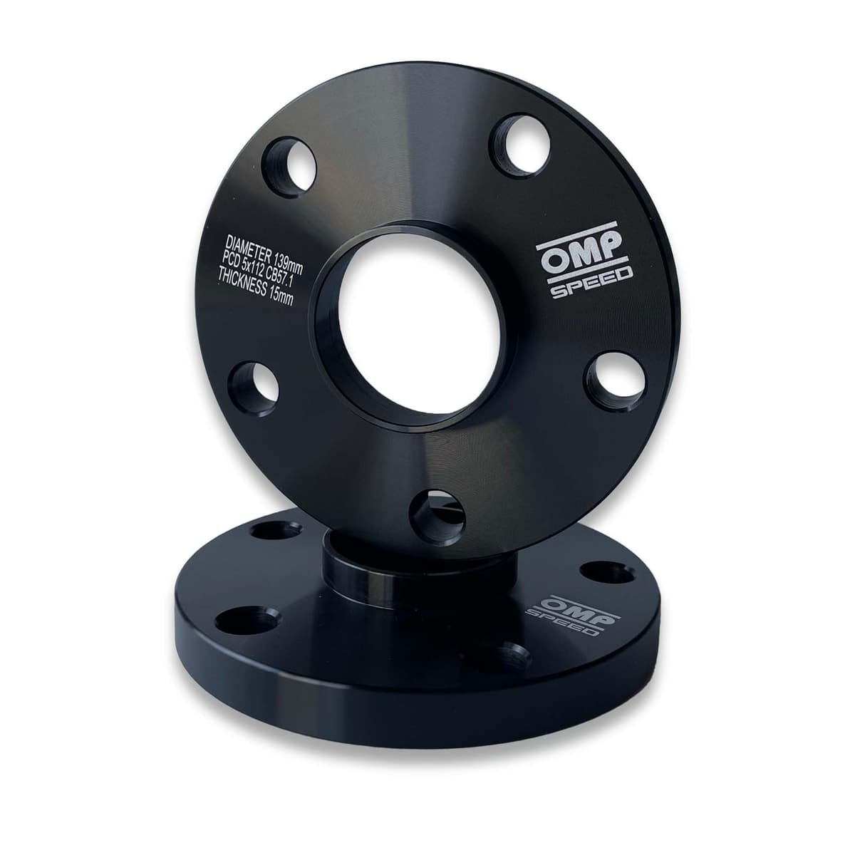 OMP Speed Juego de 2 Separadores Grosor: 5mm PCD: 4x98 CB: 58.1 OD: 139 Tornillo x8 M12x1.25 Conico Negro Aluminio - OMPS08360501 — view 23