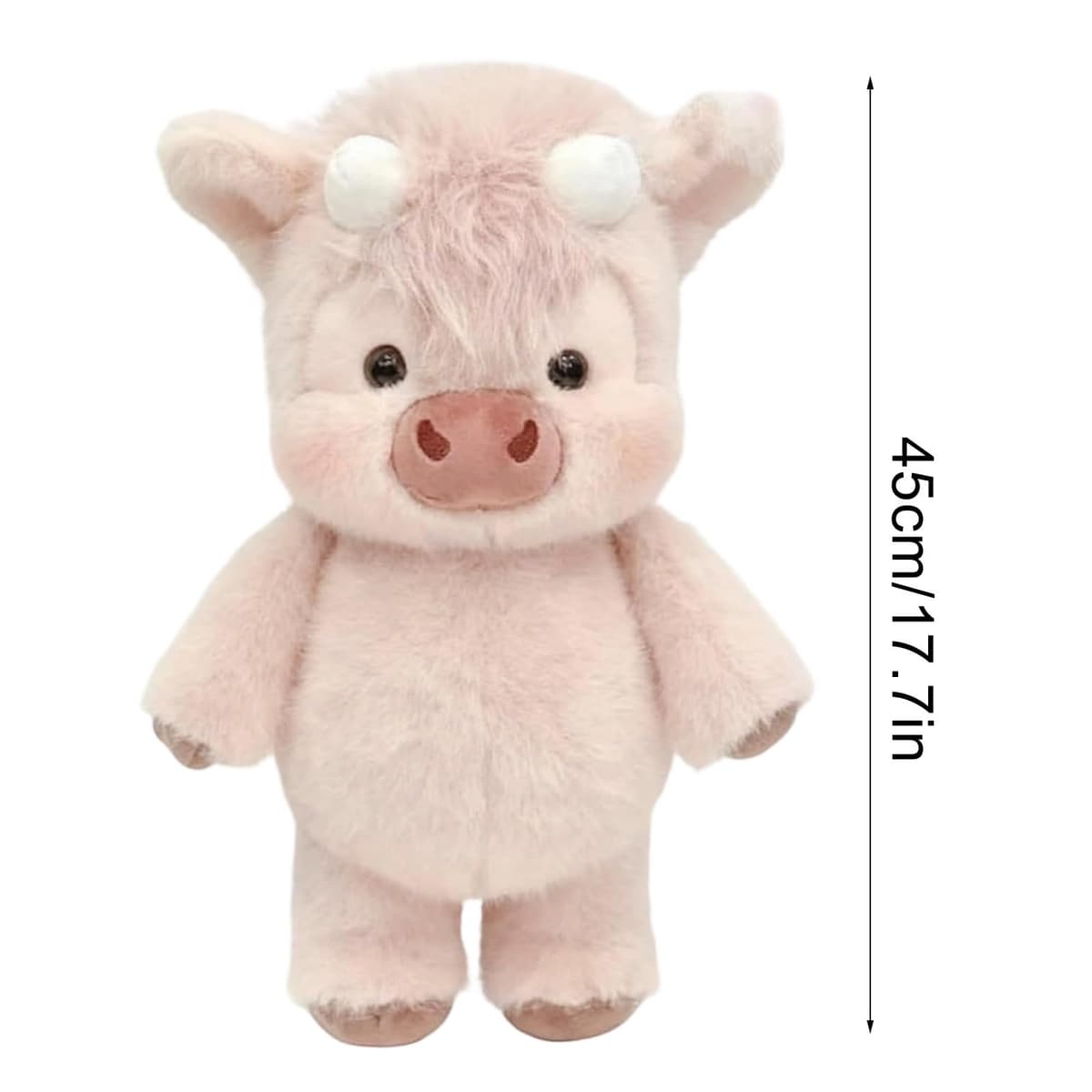 Highland Cow Soft Plush Toy – Adorable Furry Running Cow Stuffed Animal for Stress Relief and Emotional Support — view 2