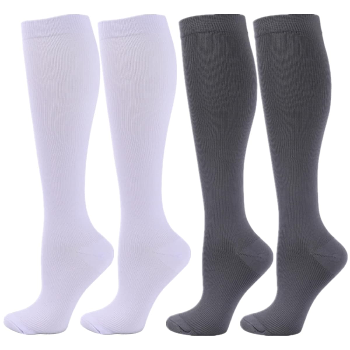 Compression Socks for Women Men, 2/3/4/6 Pairs 20-25mmHg Knee High Socks Compression Stockings for Sport, Athletic, Edema, Diabetic, Varicose Veins, Travel, Pregnancy, Nursing — view 19