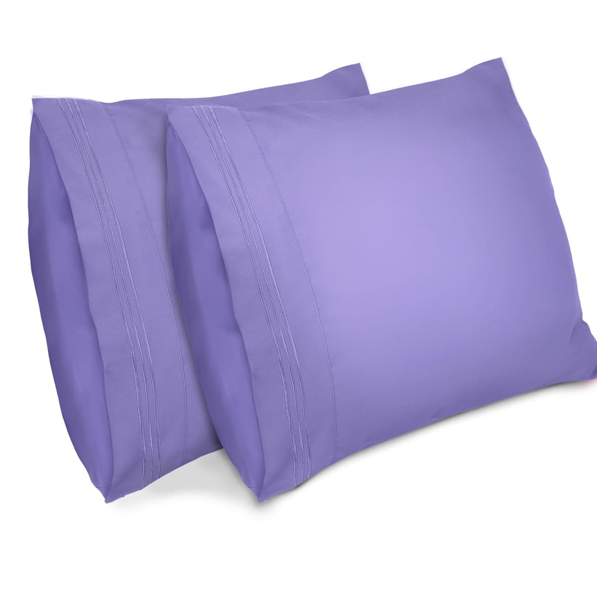 Lirex 2-Pack Fundas de Almohada 1800 hilos, Fundas de Almohada de Microfibra Suave Cepillada, Transpirables sin Arrugas y Lavables a Máquina (50x70 cm, Blanco) — view 29
