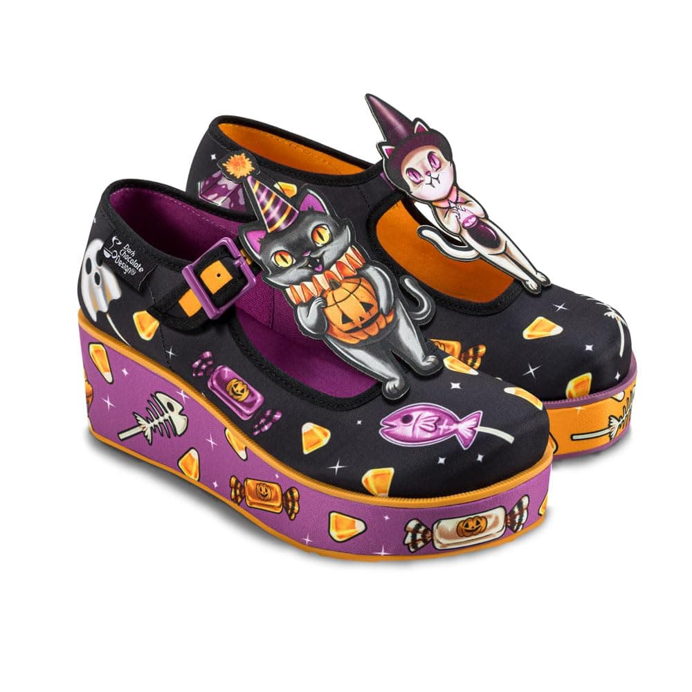 Hot Chocolate Design Chocolaticas Funky Canvas Women's Mary Jane Flat Shoes — view 34