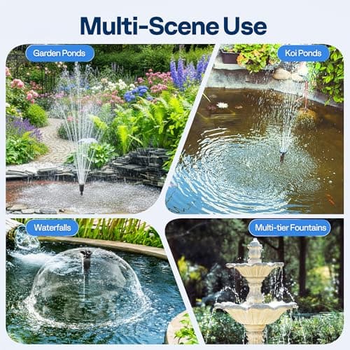 VIVOHOME 690GPH RGB Pond Filter Fountain with 6W LED Lights, 40W Submersible Water Pump with Multi-Stage Filtration for Koi Ponds, Waterfalls, Outdoor Water Features — view 5