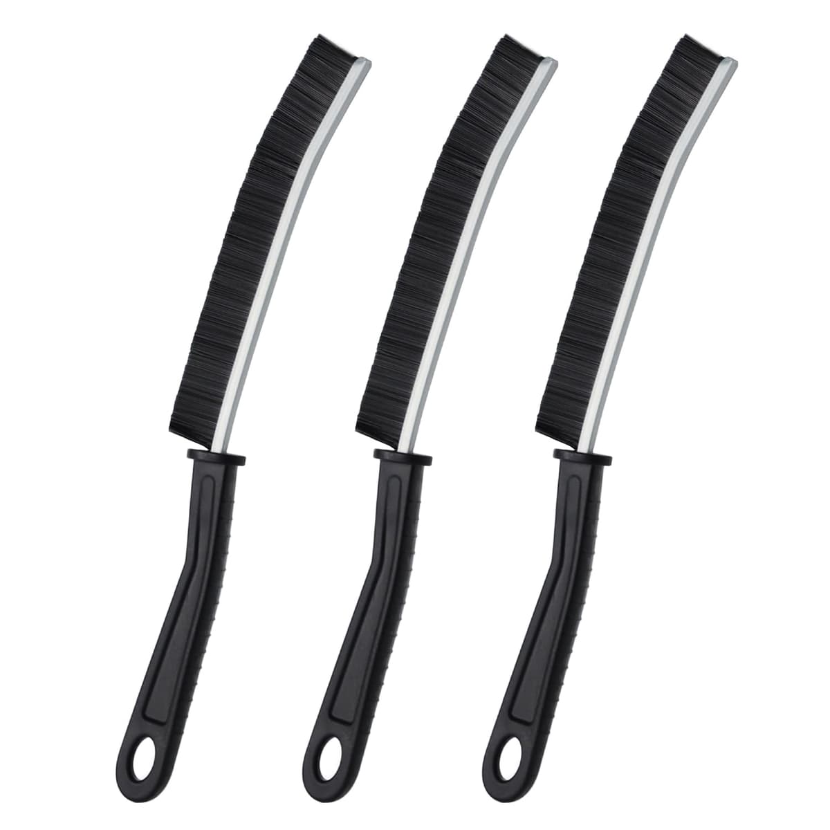 Crevice Cleaning Brush, Bathroom Tile Groove Gap Cleaning Brush,Premium Crevice Cleaning Tool Aluminum Support with 15° Angle Magic Brush, Thin Brush for Home Kitchen