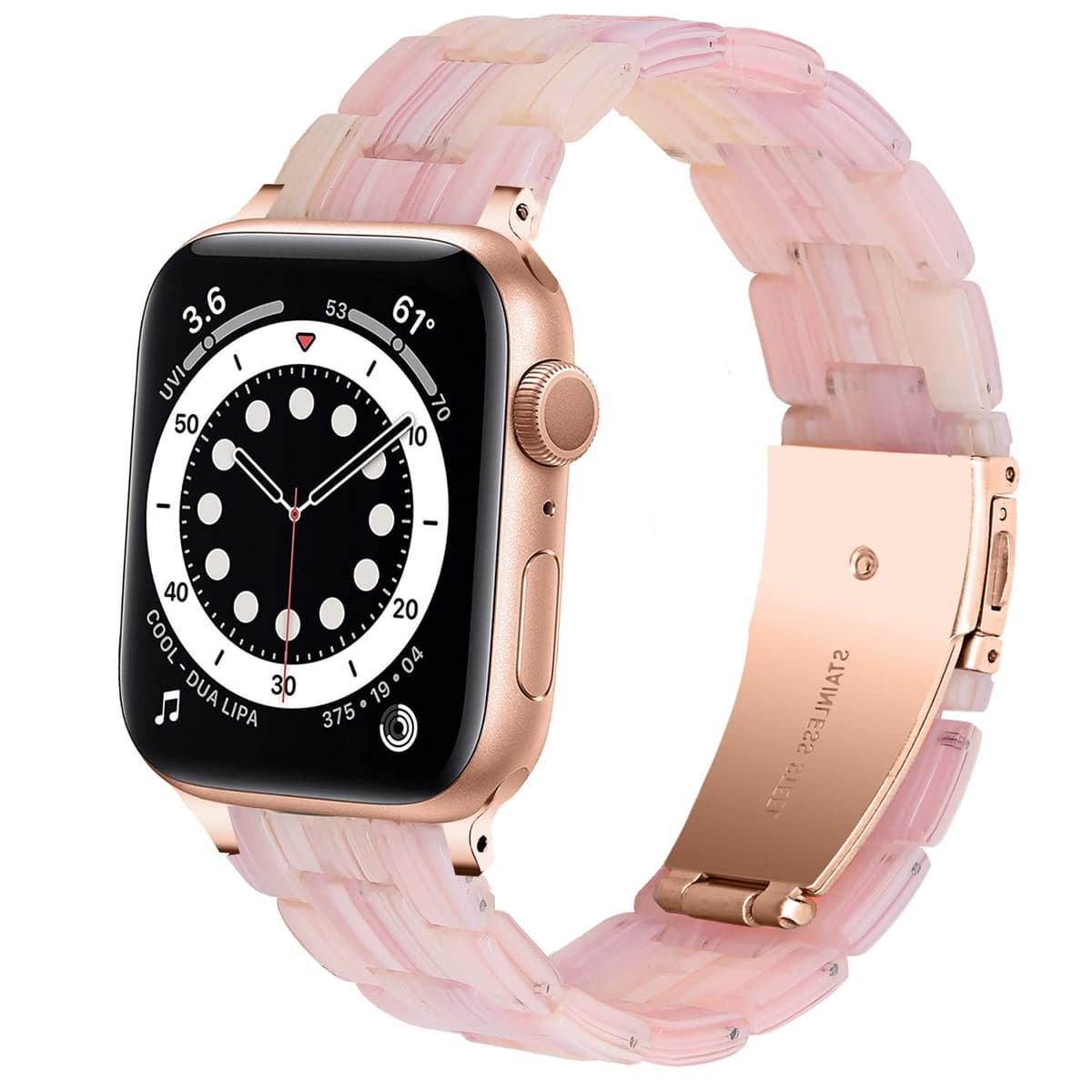 DEALELE Bands Compatible with Apple Watch 49mm 46mm 42mm 45mm 41mm 44mm 40mm 38mm, Colorful Resin Replacement Strap for iWatch Series 10/9 / 8/7 / 6/5 / 4/3 / Ultra/SE Women Men — view 46