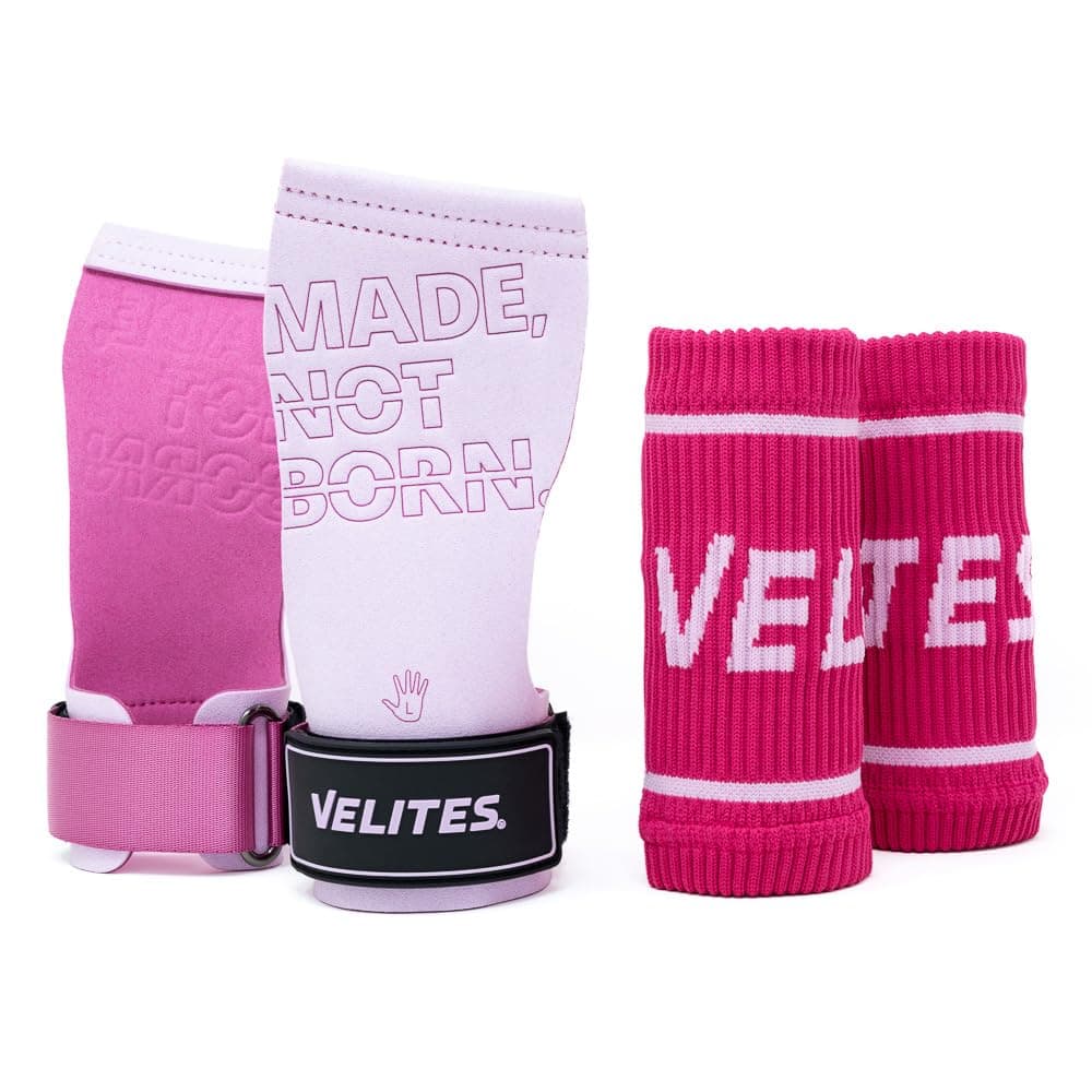 Velites - Calleras Quad Pro Oficiales de Crossfit® Games - con Magnesio - Muñequeras - Dominadas, Muscle Ups y Toes to Bar