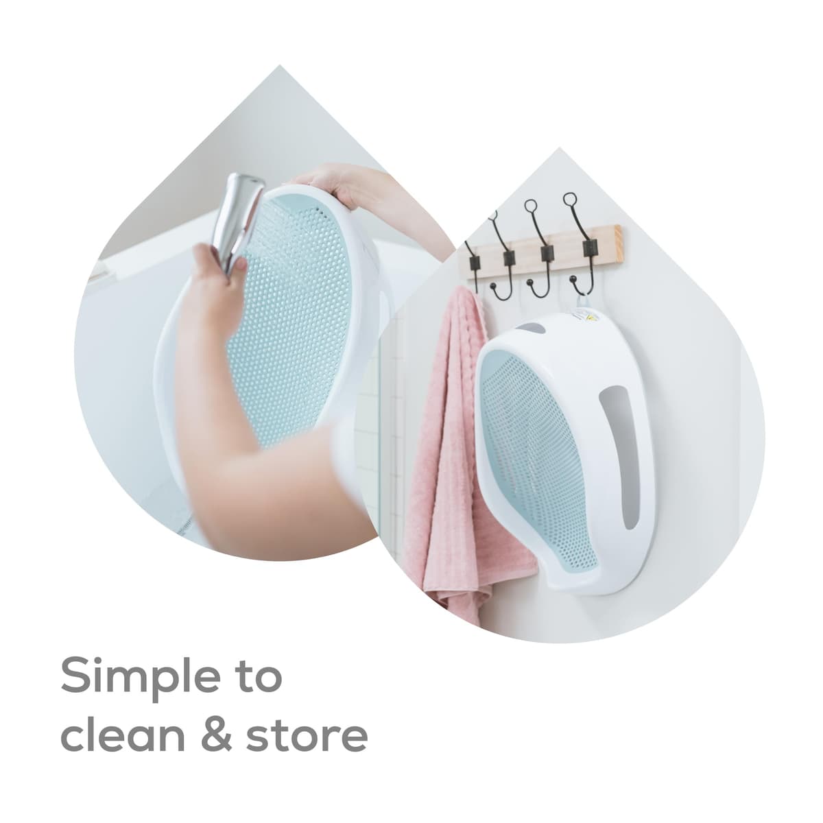 Angelcare - Baby Bath Support - Soft Touch Support - Water Level Indicator - Ideal for Babies Less Than 6 Months Old - Aqua — view 6