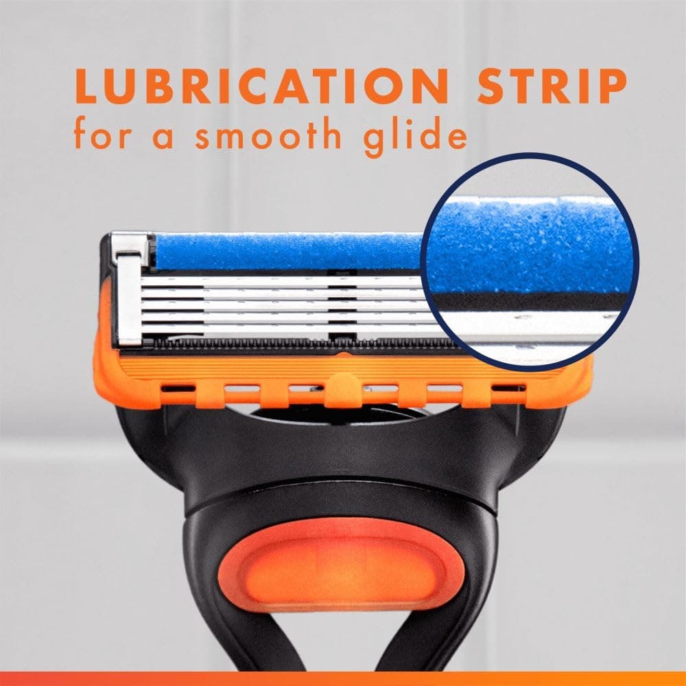Gillette Fusion5 Razor for Men with Precision Trimmer, 1 Handle Plus 10 Blade Refills, 5-Blade System for Close, Long-Lasting Shave, Lubrastrip for Smooth Glide — view 5