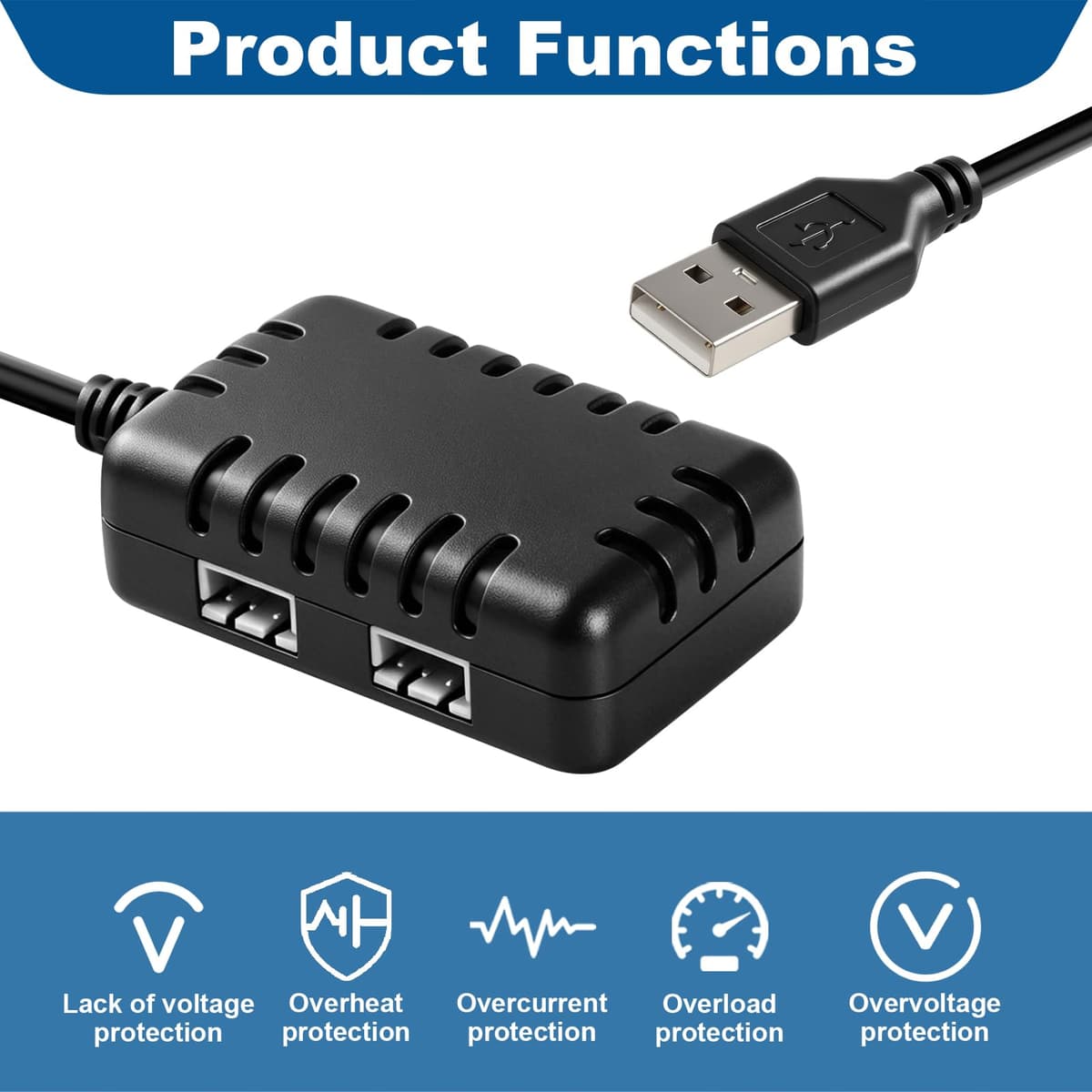 Cable Cargador 2S 7.4V 1A USB 1 a 2 para SCX24 RC, Cargador LiPo con Conector XH-3PIN, Cable Balanceador Carga Rápida y Segura para Barco Axial SCX10 Coche RC Drone Quadcopter — view 5