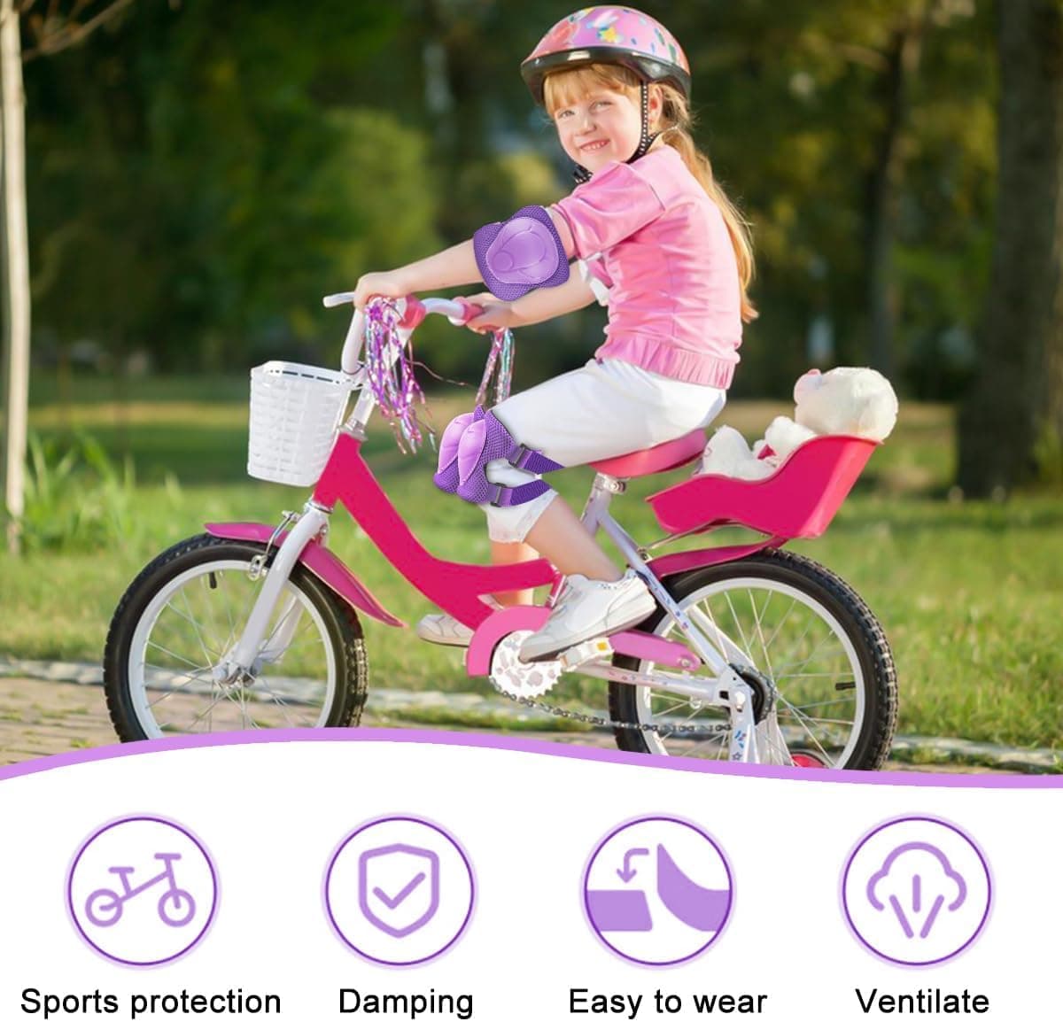 Juego de Protecciones Skate Niño 6 Piezas Conjuntos de Patinaje Set Infantiles Rodilleras con Muñequeras y Coderas Protecciones Niño para Bicicleta Patinaje Ciclismo Monopatín Deportes Extremos — view 4