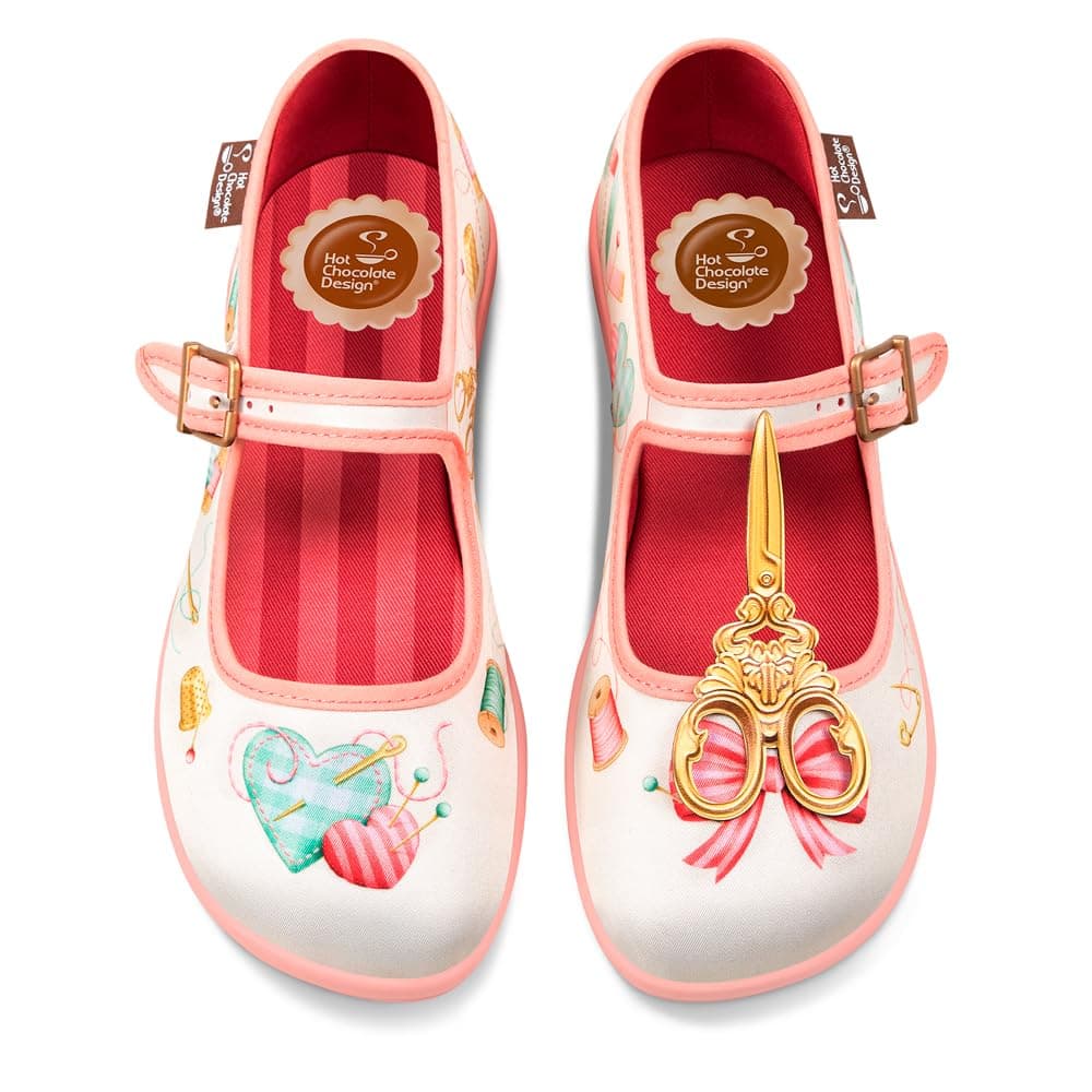 Hot Chocolate Design Chocolaticas Funky Canvas Women's Mary Jane Flat Shoes — view 106