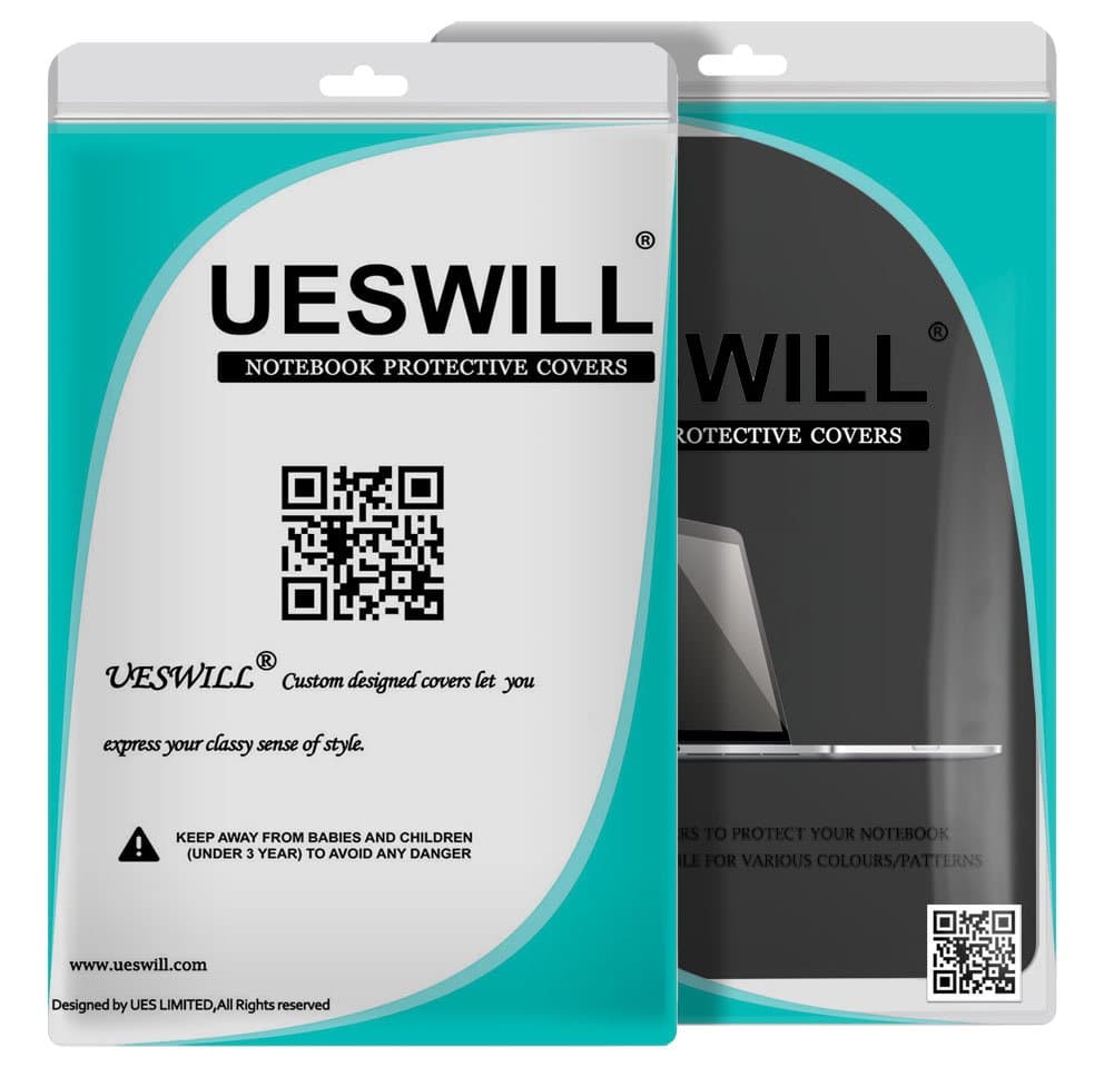 UESWILL Compatible with MacBook Pro 16 inch Case 2019 2020, Smooth Matte Hard Shell Case Cover for MacBook Pro 16 inch with Touch Bar & USB-C, Model A2141 + Microfibre Cleaning Cloth, Black — view 9