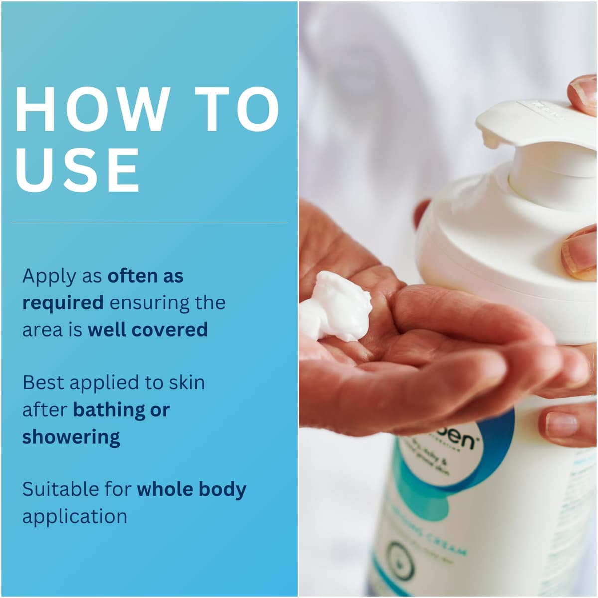 Cetraben Moisturising Cream, For Dry, Itchy, Sensitive & Eczema-Prone Skin, Soothe, Moisturise, Hydrate, & Protect, Dermatological Moisturiser,Daily Use on the Body, Fragrance Free, 1 x 475ml — view 5