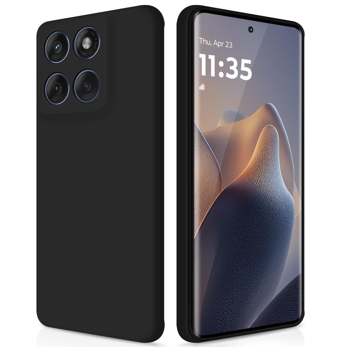 GiiYoon Funda para Motorola Edge 60 Fusion/Edge 60, Case de Silicona Suave de TPU Carcasa Protector de Goma Fexible Prueba Liviano y a Delgado de Golpes Antirrayas para Teléfono (Negro)