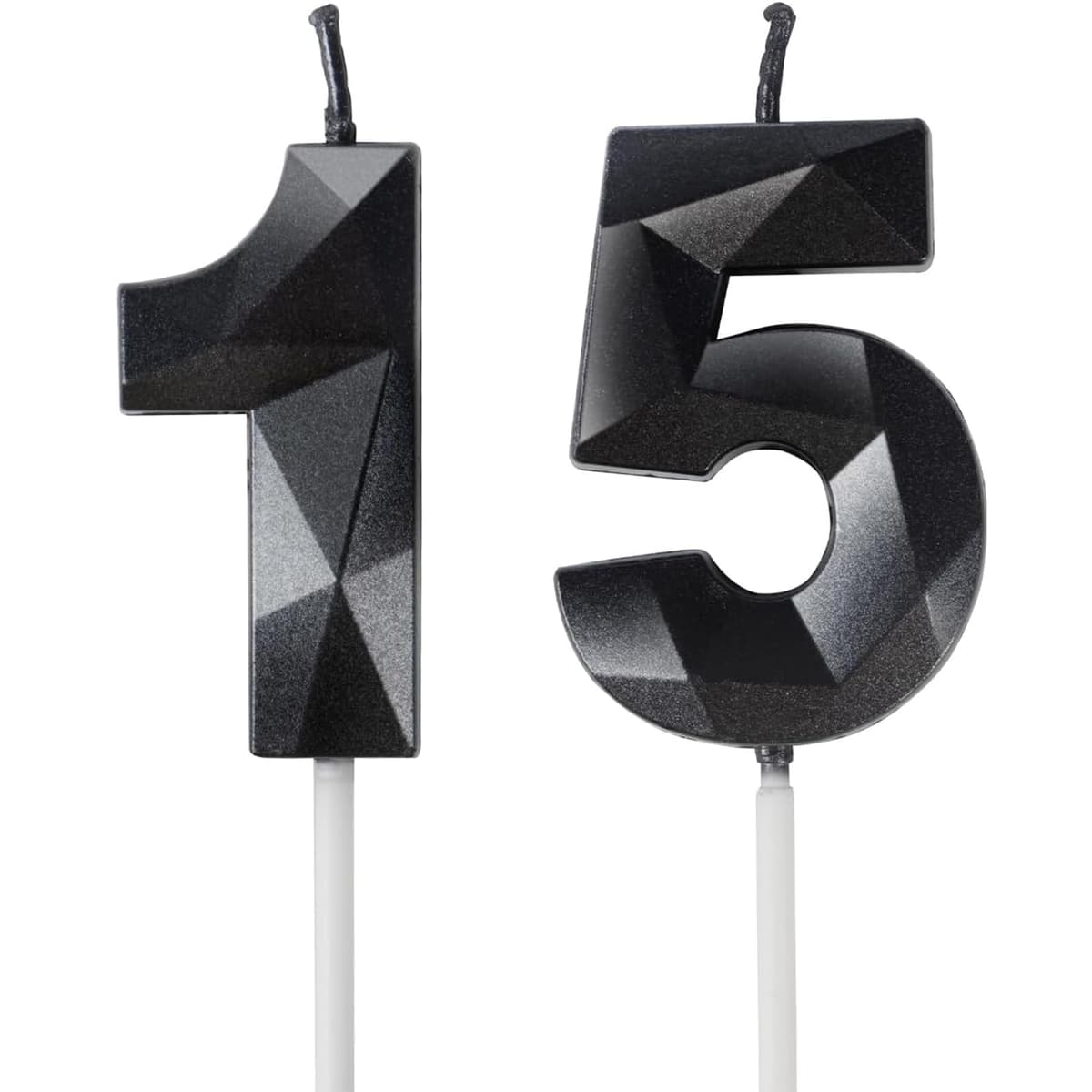 Yiran 50th Birthday Candles, Gold Number 50 Happy Birthday Candles, Cake Topper Decorations for Birthday Party, Wedding Anniversary Celebration Supply — view 64