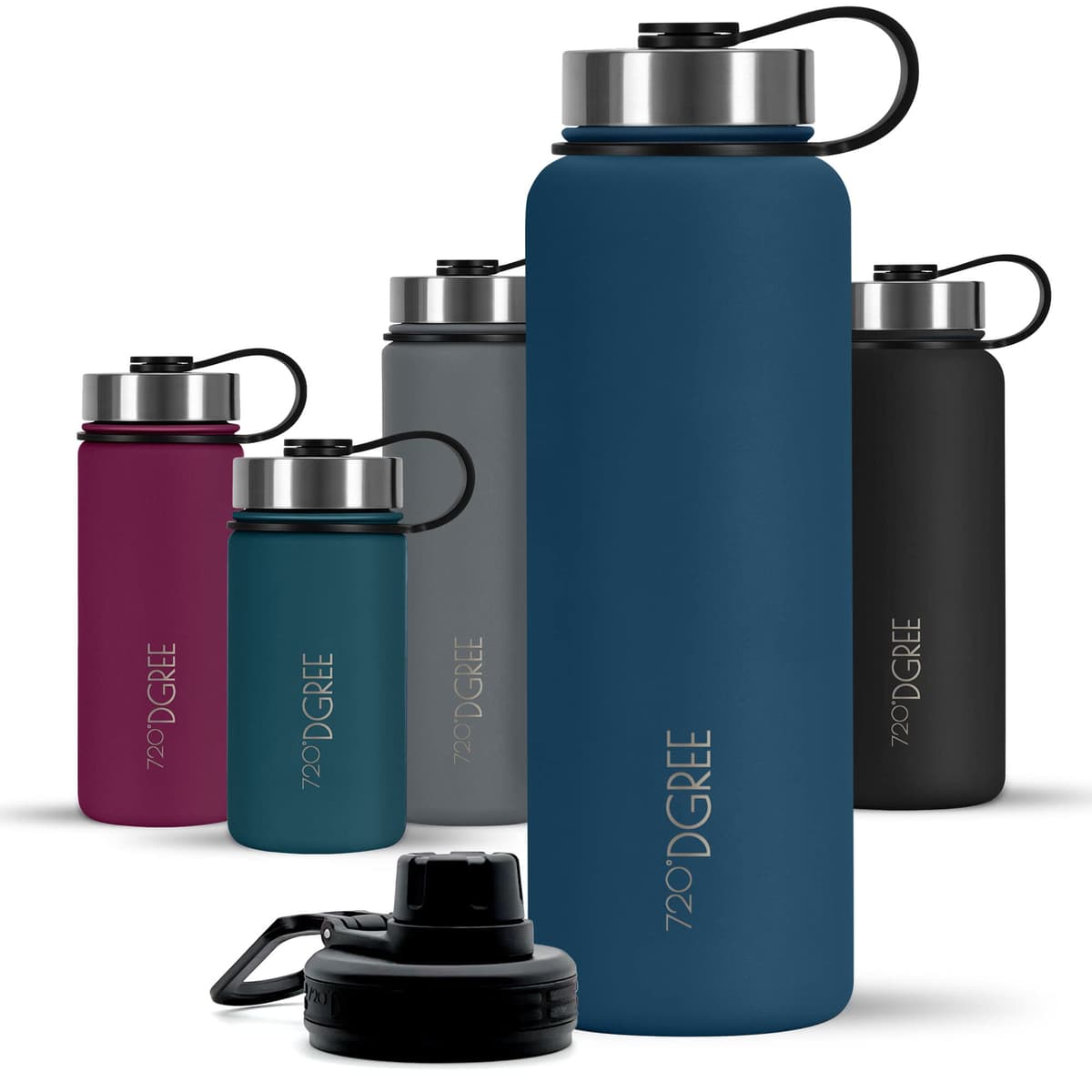 720°DGREE Botella Agua Termo Acero Inoxidable “noLimit“ – 410ml, 530ml, 710ml, 950ml, 1200ml - Sin BPA Free, Antigoteo y Prueba de Fugas - Frasco térmico, Cantimplora Aislada +Cubierta Deportes Gratis — view 29