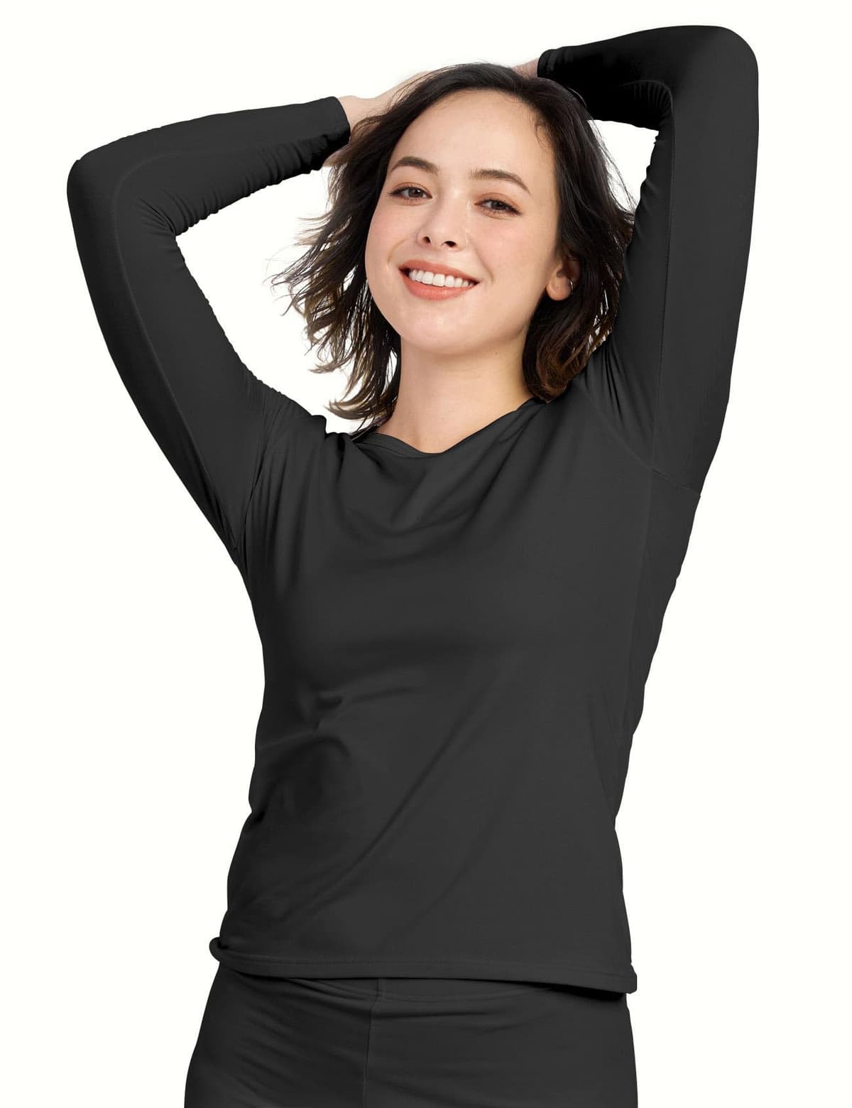 LAPASA Camiseta Termica Manga Larga Mujer (Pack de 1 & 2) Extra Cálido Camisa Interior Thermal Top Baselayer Frío Extremo Elastico Montaña Esqui Deporte Invierno L15/L39/L42 — view 8