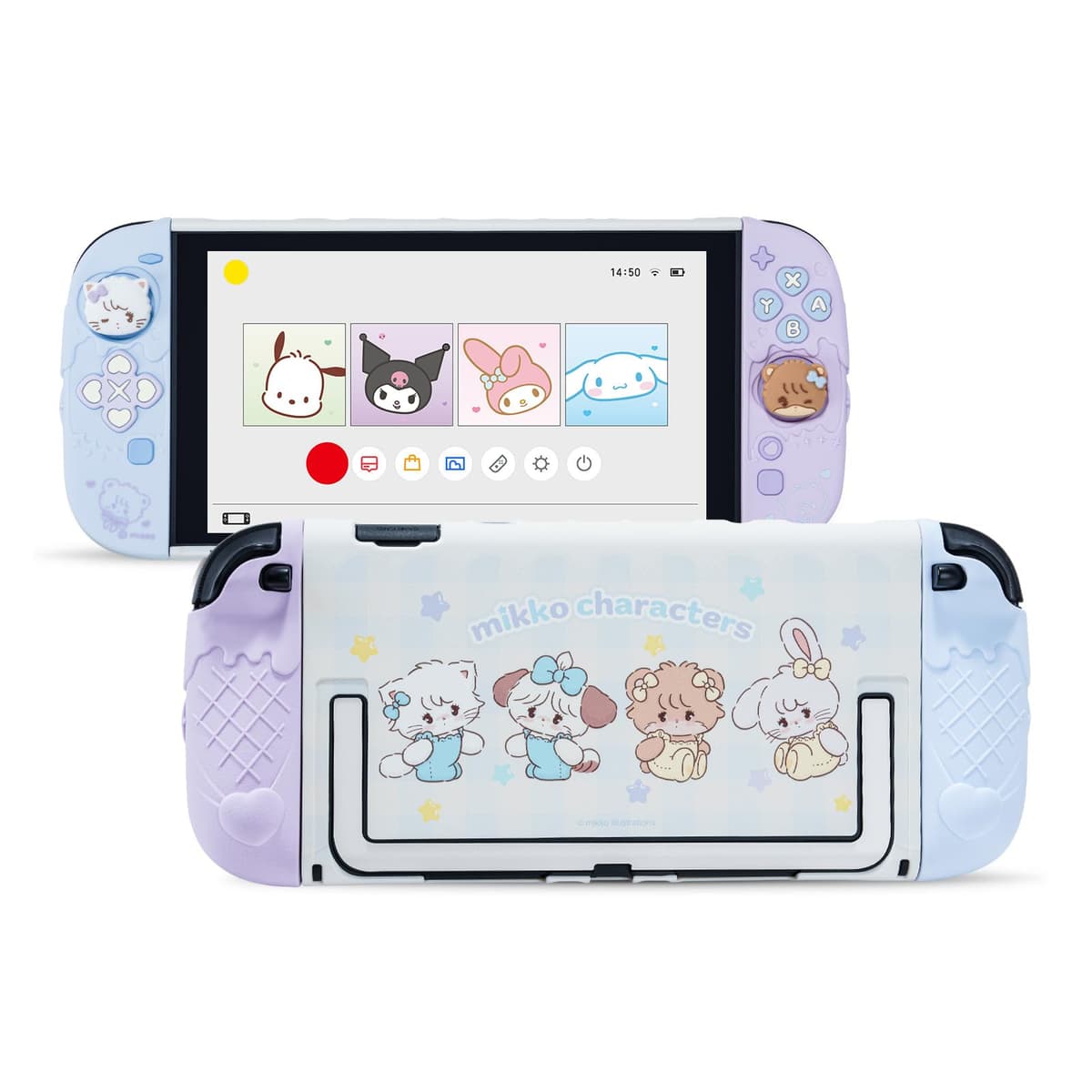 Kuitmor Cute Plush Protective Case Compatible with Switch 2 (2025), Anti-Scratch and Shock-Absorption Hard PC Shell Cover for Switch 2 Game Console and Joystick Controller - KLM — view 10