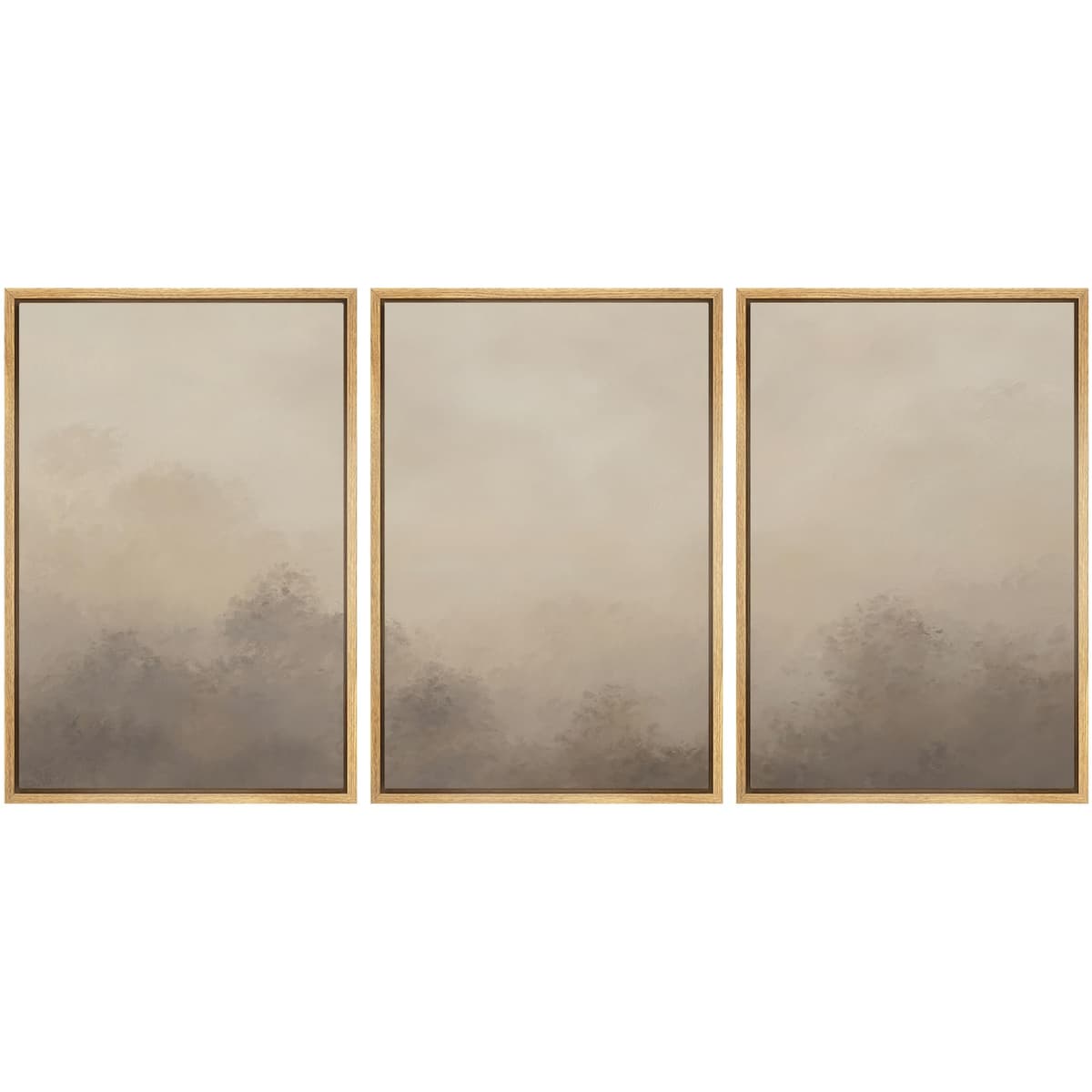SIGNWIN Framed Canvas Print Wall Art Set Blue White Grunge Geometric Pattern Abstract Shapes Cozy Neutral Decorative Contemporary Minimal for Living Room, Bedroom, Office - 24"x36"x3 Natural — view 37