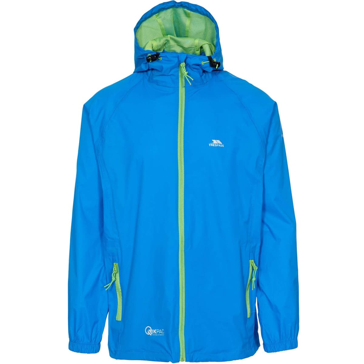 Trespass Adults Waterproof Jacket Qikpac - Lightweight Packaway Raincoat, 2 Zip Pockets, Full Body Front Zip, Adjustable Hood, Storm Flap, Ventilated Back, Foldable Packs in Pouch — view 26