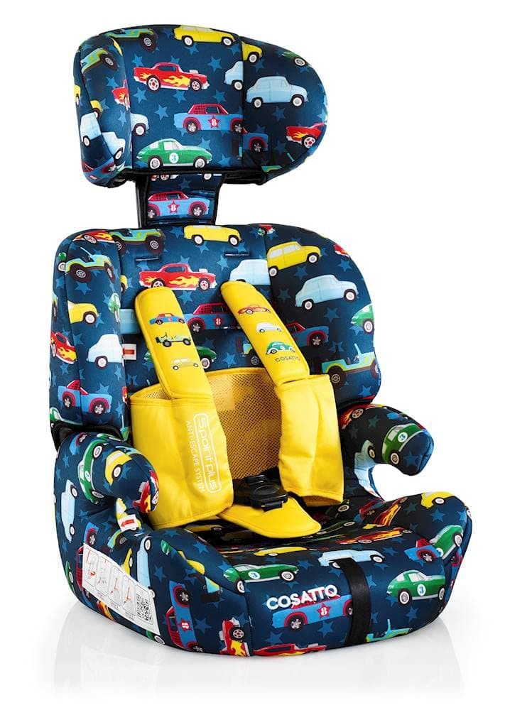 Cosatto Zoomi Toddler Car Seat & Booster Seat | 9 Months-12 Years | 5 Point Anti-Escape Harness, Adjustable Headrest, Removable Washable Covers - Forward Facing for Group 123 (Rev Up) — view 4