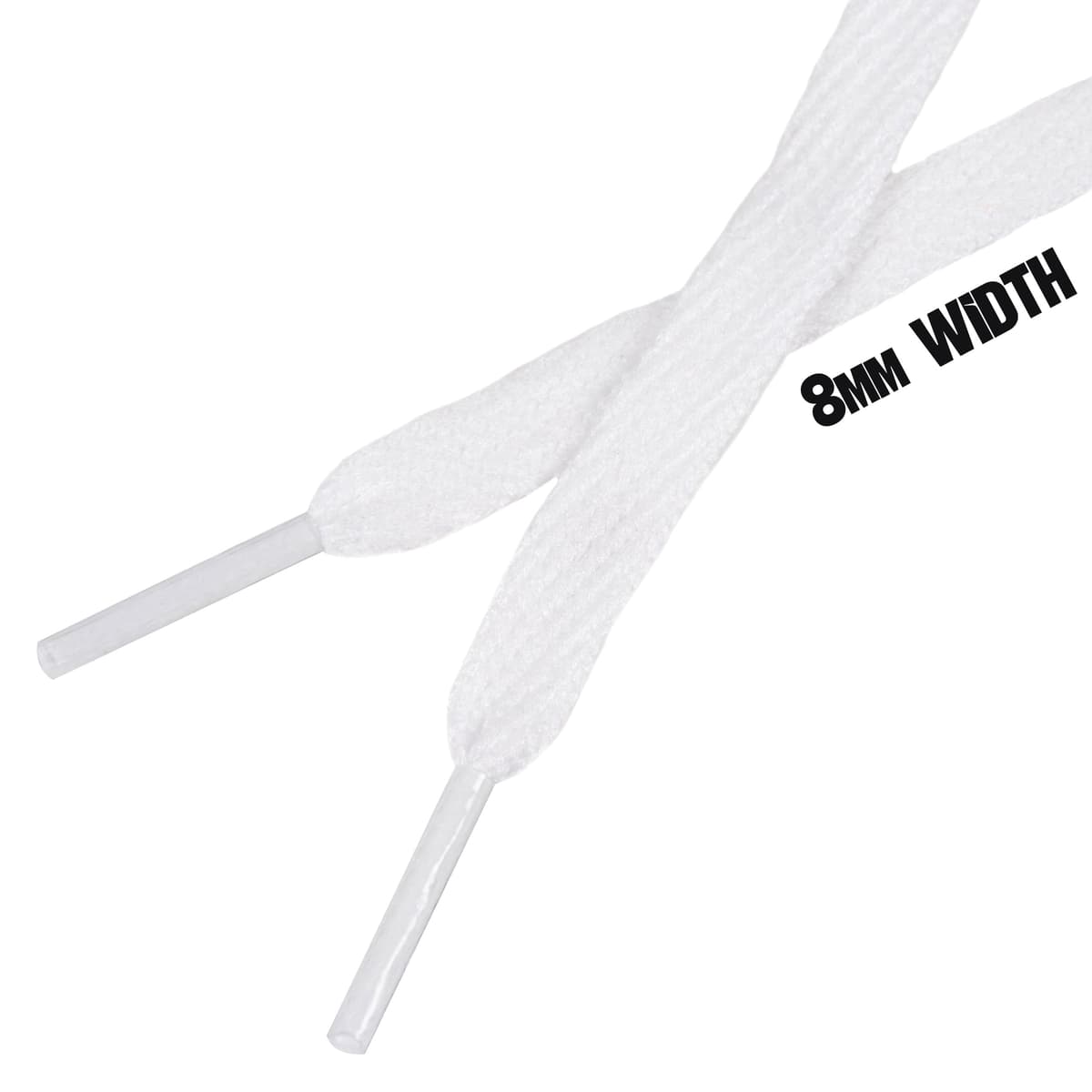 Kilter Flat Shoelaces 8mm Wide Trainers, Boots, Hi-Tops, Shoes, Football, Rugby, Gym, Running, Fashion — view 3