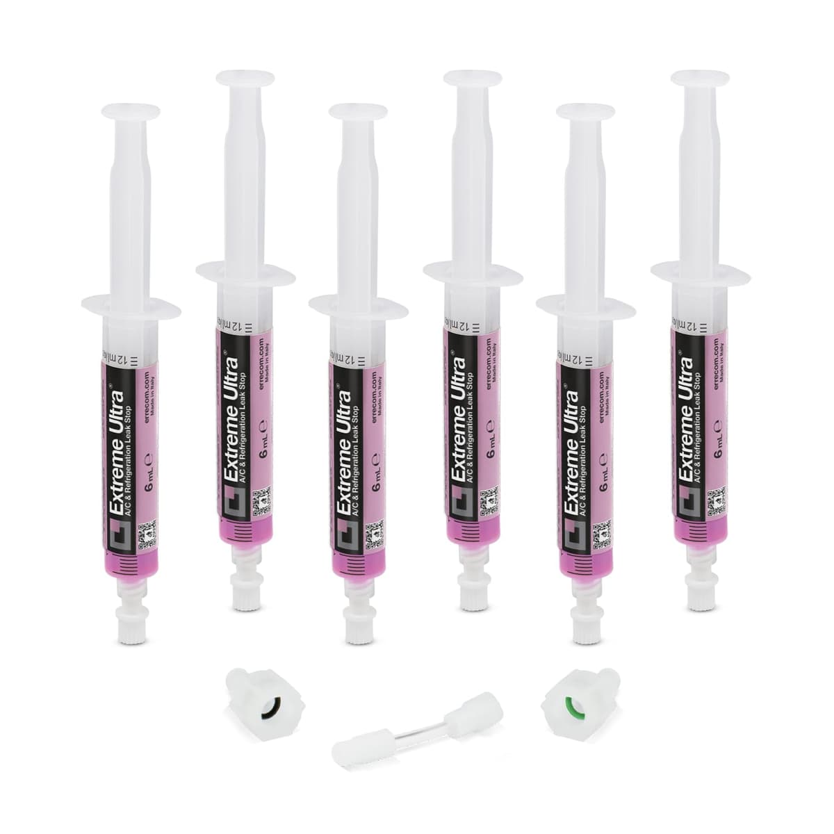 Errecom Extreme Ultra - 6 ml, Sellador de Fugas para Sistemas de Aire Acondicionado de Automóviles, incluye el adaptador para válvulas de carga lato baja presión gas R134a — view 3