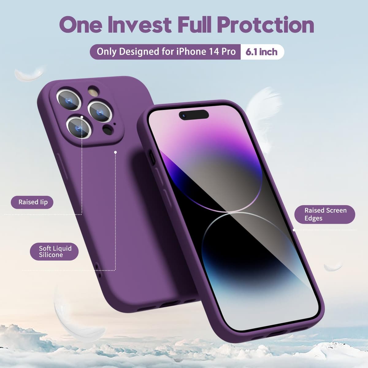 oakxco for iPhone 17 Pro Max Phone Case Liquid Silicone, Cute Thin Slim Grip Soft Rubber Gel for Women Men, Smooth Matte TPU Plain Solid Color Girly Simple Case with Camera Cover, Light Pink — view 536