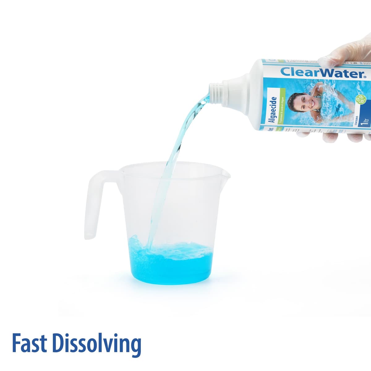 Clearwater Algaecide Algae Remover for Swimming Pool and Spa Hot Tub Water Treatment, Highly Effective Formula, 1 Litre — view 3