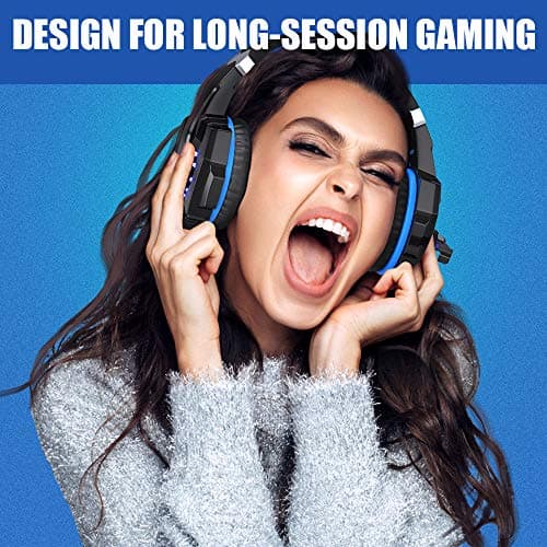 BENGOO G9000 Stereo Gaming Headset for PS4 PC Xbox One PS5 Controller, Noise Cancelling Over Ear Headphones with Mic, LED Light, 7.1 Surround Sound, Soft Memory Earmuffs for Nintendo Xbox Series X|S — view 6