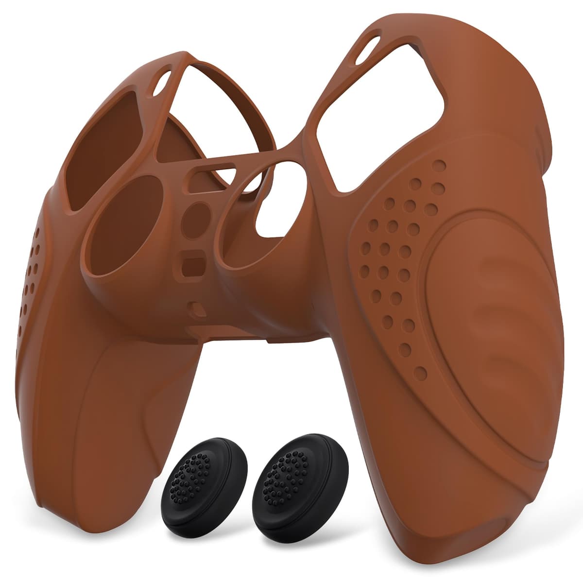 eXtremeRate PlayVital Funda de Silicona para ps5 - Carcasa Protectora Suave y Antideslizante con 2 Tapas de Joystick, Compatible con DualSense, Accesorio para ps5 (Edición Guardian-Malva Violeta) — view 19