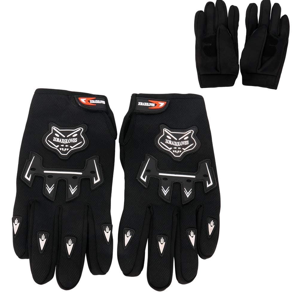Zorax Black (M - 6cm) Child Kids MX Motocross Gloves Children Dirty Bike Quad Motorcycle Motorbike Gloves — view 4